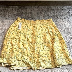 Yellow Floral skirt XL